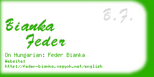 bianka feder business card